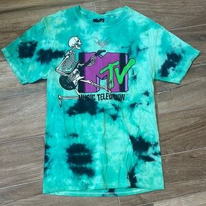 MTV Green Tie-Dye T-Shirt